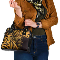 Humpback Whale Matariki New Zealand Shoulder Handbag NZ Maori Paikea Poutama Luxury Gold