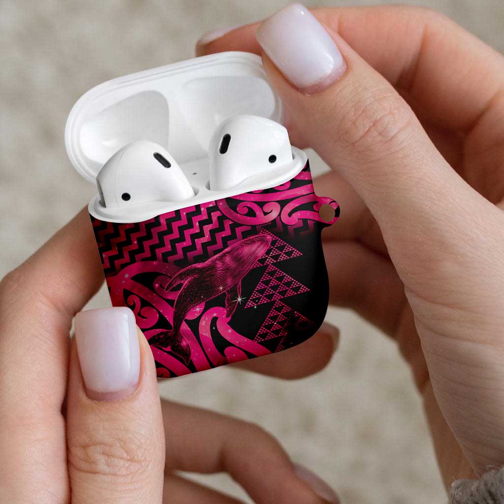 Humpback Whale Matariki New Zealand AirPods Case NZ Maori Paikea Poutama Luxury Pink