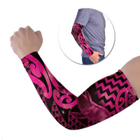 Humpback Whale Matariki New Zealand Arm Sleeves NZ Maori Paikea Poutama Luxury Pink
