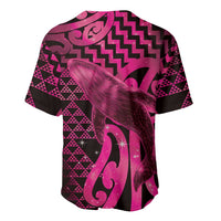 Humpback Whale Matariki New Zealand Baseball Jersey NZ Maori Paikea Poutama Luxury Pink