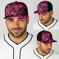Humpback Whale Matariki New Zealand Baseball Net Cap NZ Maori Paikea Poutama Luxury Pink LT14 - Polynesian Pride