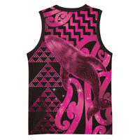 Humpback Whale Matariki New Zealand Basketball Jersey NZ Maori Paikea Poutama Luxury Pink