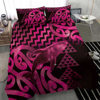 Humpback Whale Matariki New Zealand Bedding Set NZ Maori Paikea Poutama Luxury Pink LT14 - Polynesian Pride