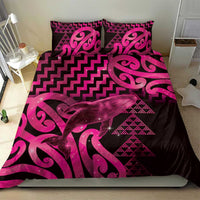 Humpback Whale Matariki New Zealand Bedding Set NZ Maori Paikea Poutama Luxury Pink LT14 - Polynesian Pride