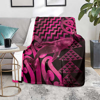 Humpback Whale Matariki New Zealand Blanket NZ Maori Paikea Poutama Luxury Pink