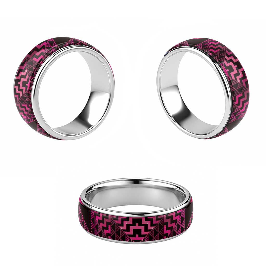 Humpback Whale Matariki New Zealand Classic Ring NZ Maori Paikea Poutama Luxury Pink LT14 - Polynesian Pride