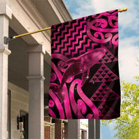 Humpback Whale Matariki New Zealand Garden Flag NZ Maori Paikea Poutama Luxury Pink