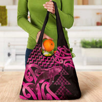 Humpback Whale Matariki New Zealand Grocery Bag NZ Maori Paikea Poutama Luxury Pink