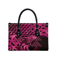 Humpback Whale Matariki New Zealand Leather Bag NZ Maori Paikea Poutama Luxury Pink