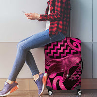 Humpback Whale Matariki New Zealand Luggage Cover NZ Maori Paikea Poutama Luxury Pink