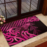 Humpback Whale Matariki New Zealand Rubber Doormat NZ Maori Paikea Poutama Luxury Pink LT14 - Polynesian Pride