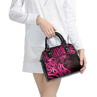 Humpback Whale Matariki New Zealand Shoulder Handbag NZ Maori Paikea Poutama Luxury Pink