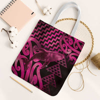 Humpback Whale Matariki New Zealand Tote Bag NZ Maori Paikea Poutama Luxury Pink