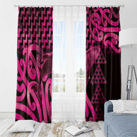 Humpback Whale Matariki New Zealand Window Curtain NZ Maori Paikea Poutama Luxury Pink
