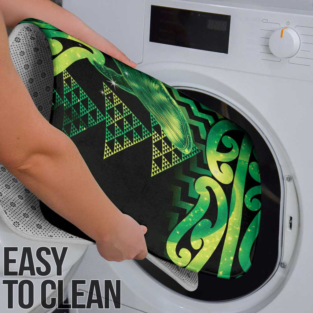 Humpback Whale Matariki New Zealand Bathroom Set NZ Maori Paikea Poutama Luxury Green