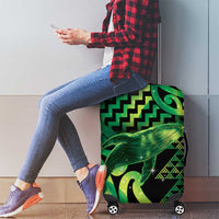 Humpback Whale Matariki New Zealand Luggage Cover NZ Maori Paikea Poutama Luxury Green