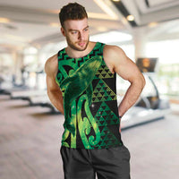 Humpback Whale Matariki New Zealand Men Tank Top NZ Maori Paikea Poutama Luxury Green
