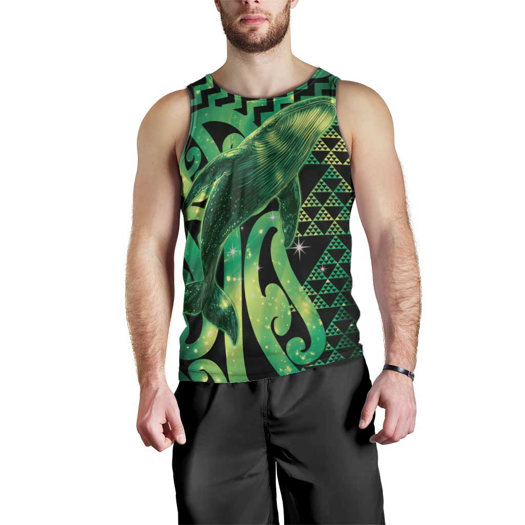 Humpback Whale Matariki New Zealand Men Tank Top NZ Maori Paikea Poutama Luxury Green