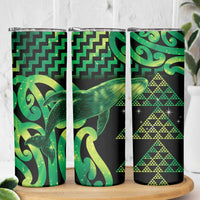 Humpback Whale Matariki New Zealand Skinny Tumbler NZ Maori Paikea Poutama Luxury Green