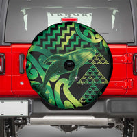 Humpback Whale Matariki New Zealand Spare Tire Cover NZ Maori Paikea Poutama Luxury Green