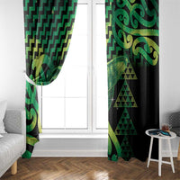 Humpback Whale Matariki New Zealand Window Curtain NZ Maori Paikea Poutama Luxury Green