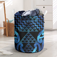 Taniko Motifs Matariki New Zealand Laundry Basket NZ Niho Taniwha Poutama