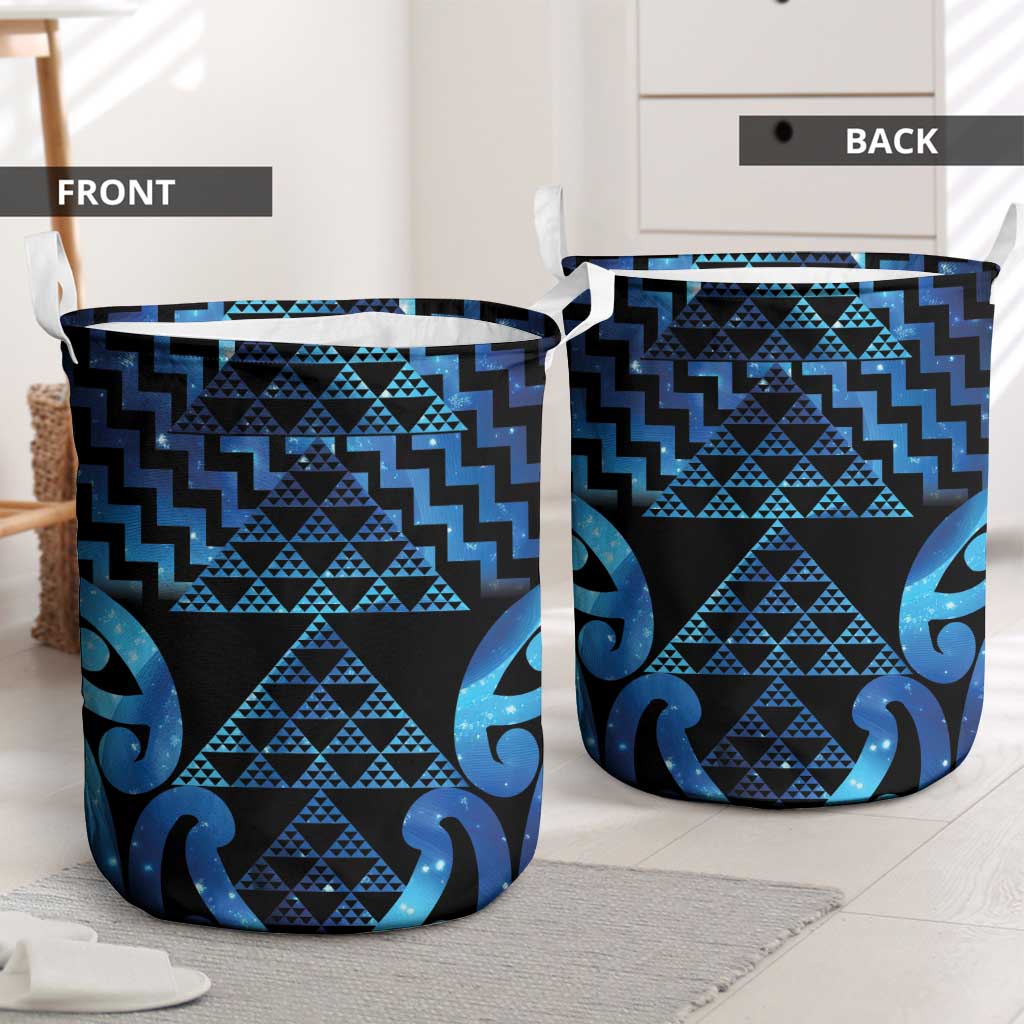 Taniko Motifs Matariki New Zealand Laundry Basket NZ Niho Taniwha Poutama