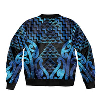 Taniko Motifs Matariki New Zealand Bomber Jacket NZ Niho Taniwha Poutama