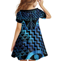 Taniko Motifs Matariki New Zealand Family Matching Mermaid Dress and Hawaiian Shirt NZ Niho Taniwha Poutama