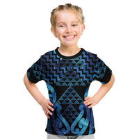Taniko Motifs Matariki New Zealand Kid T Shirt NZ Niho Taniwha Poutama