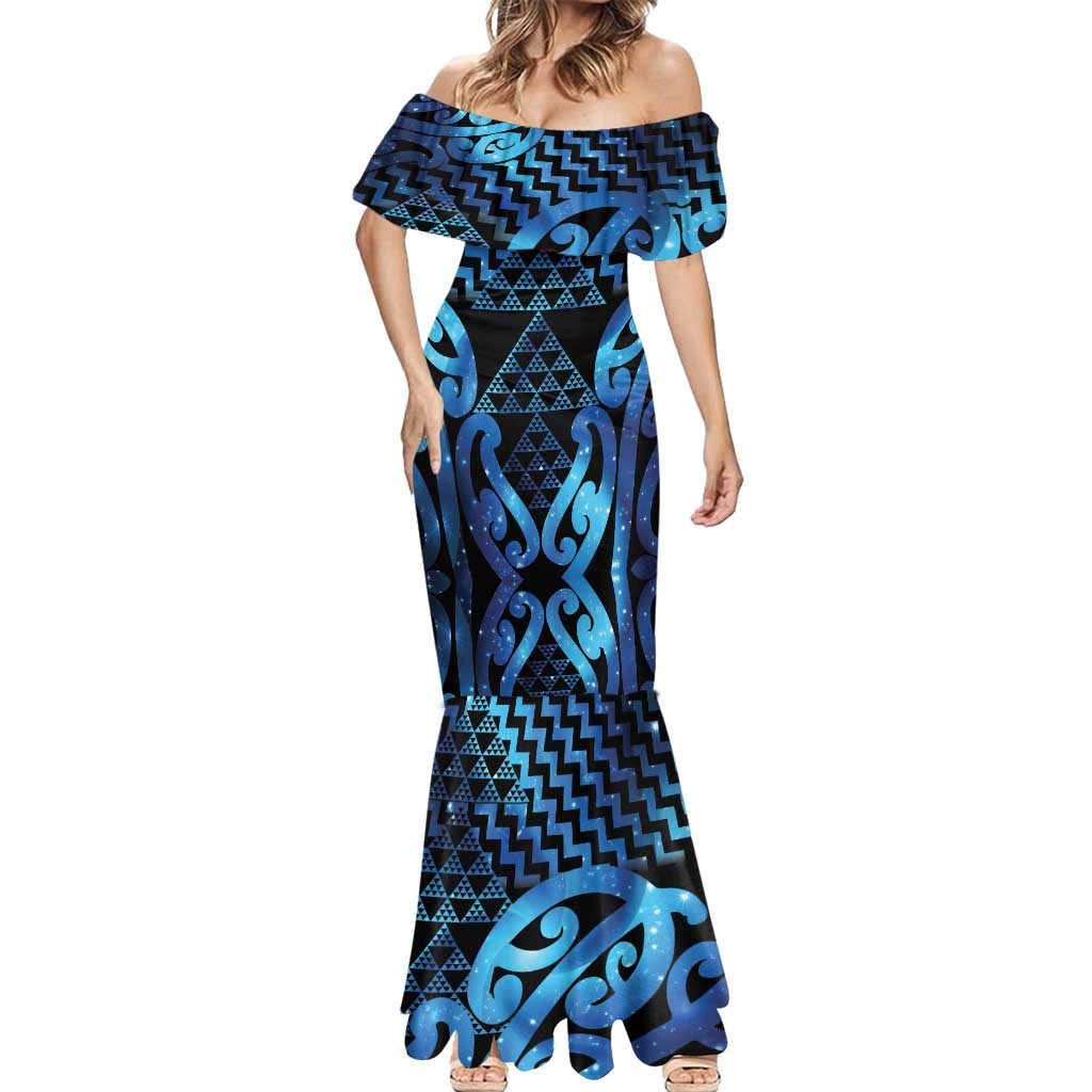Taniko Motifs Matariki New Zealand Mermaid Dress NZ Niho Taniwha Poutama