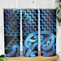 Taniko Motifs Matariki New Zealand Skinny Tumbler NZ Niho Taniwha Poutama