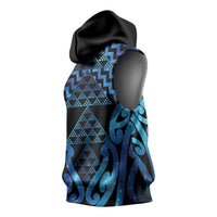 Taniko Motifs Matariki New Zealand Sleeveless Hoodie NZ Niho Taniwha Poutama