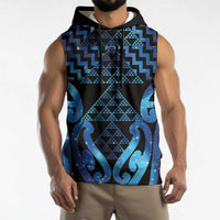 Taniko Motifs Matariki New Zealand Sleeveless Hoodie NZ Niho Taniwha Poutama
