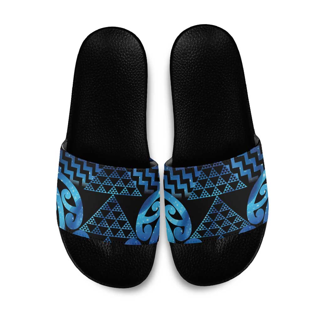 Taniko Motifs Matariki New Zealand Slide Sandals NZ Niho Taniwha Poutama