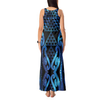 Taniko Motifs Matariki New Zealand Tank Maxi Dress NZ Niho Taniwha Poutama