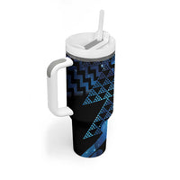 Taniko Motifs Matariki New Zealand Tumbler With Handle NZ Niho Taniwha Poutama LT14 - Polynesian Pride