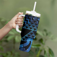 Taniko Motifs Matariki New Zealand Tumbler With Handle NZ Niho Taniwha Poutama LT14 - Polynesian Pride