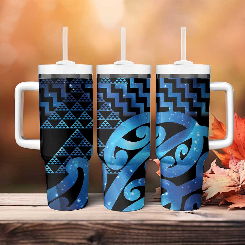 Taniko Motifs Matariki New Zealand Tumbler With Handle NZ Niho Taniwha Poutama LT14 - Polynesian Pride