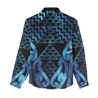 Taniko Motifs Matariki New Zealand Women Casual Shirt NZ Niho Taniwha Poutama