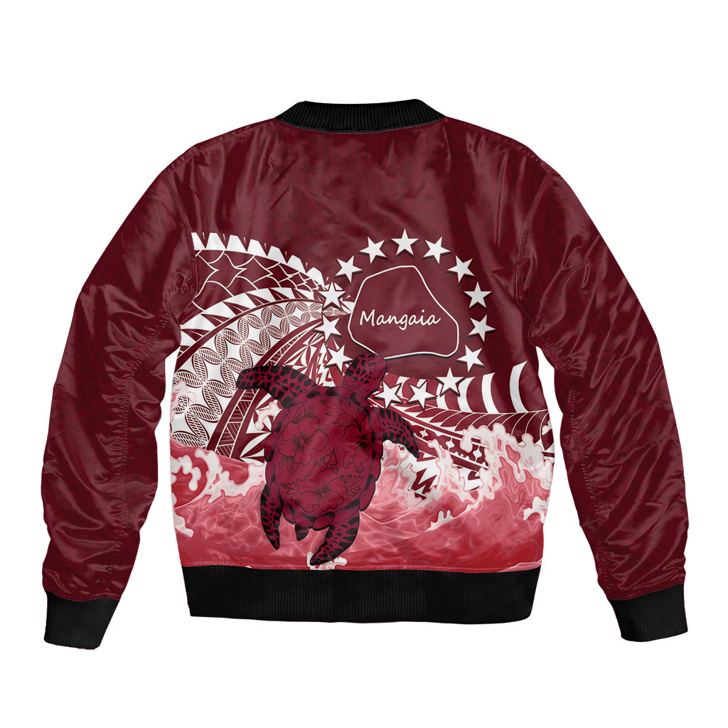 Cook Islands Mangaia Gospel Day Bomber Jacket Polynesian Art With Sea Turtle