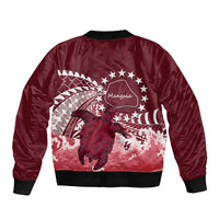 Cook Islands Mangaia Gospel Day Bomber Jacket Polynesian Art With Sea Turtle
