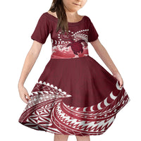 Cook Islands Mangaia Gospel Day Family Matching Tank Maxi Dress and Hawaiian Shirt Polynesian Art With Sea Turtle