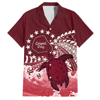 Cook Islands Mangaia Gospel Day Family Matching Tank Maxi Dress and Hawaiian Shirt Polynesian Art With Sea Turtle