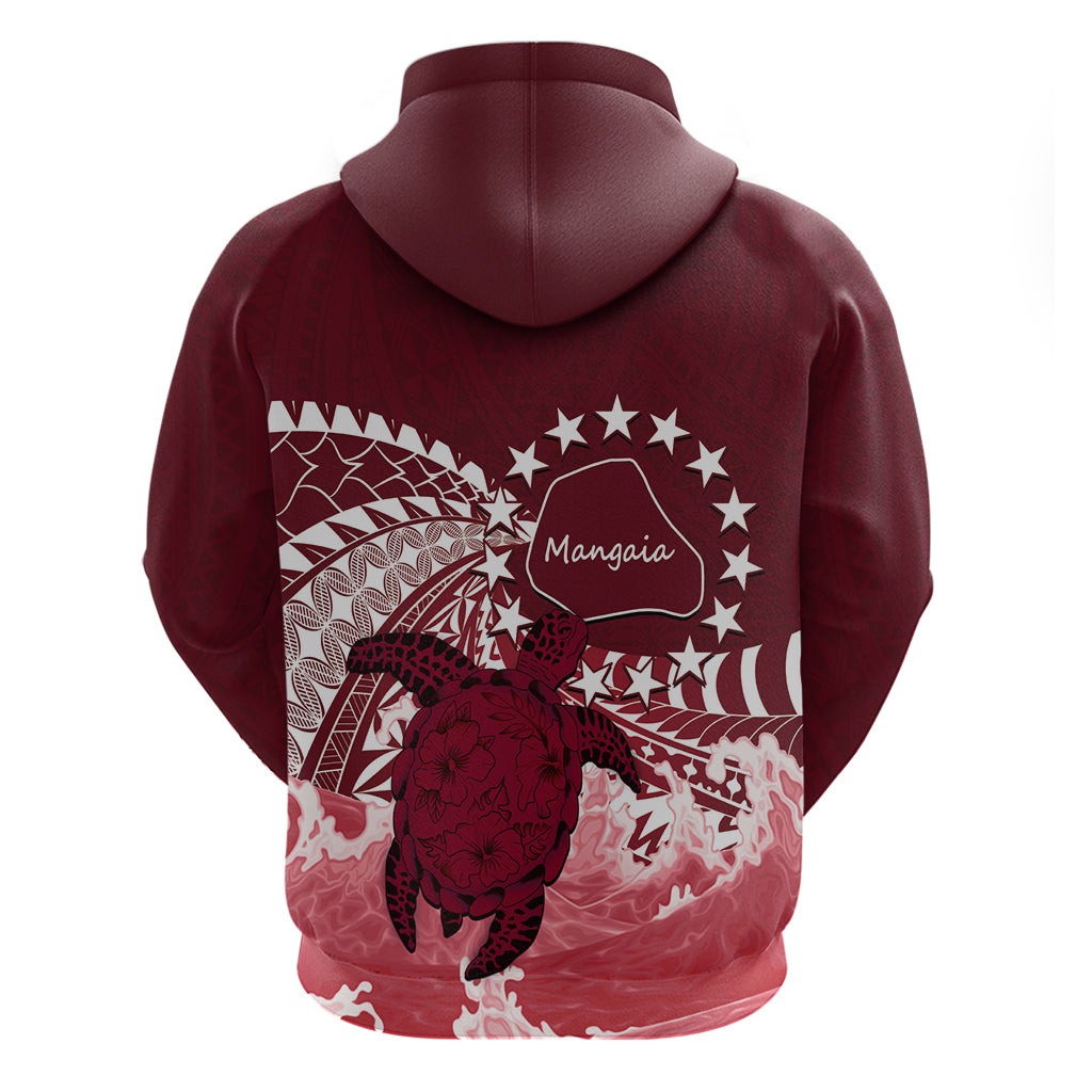 Cook Islands Mangaia Gospel Day Hoodie Polynesian Art With Sea Turtle