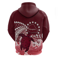 Cook Islands Mangaia Gospel Day Hoodie Polynesian Art With Sea Turtle