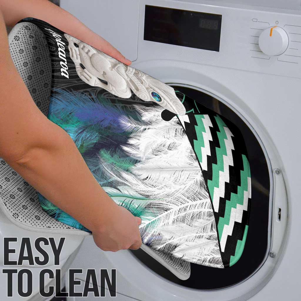 Aotearoa Korowai Motif Bathroom Set Hei Tiki Poutama Maori Pattern - Polynesian Pride