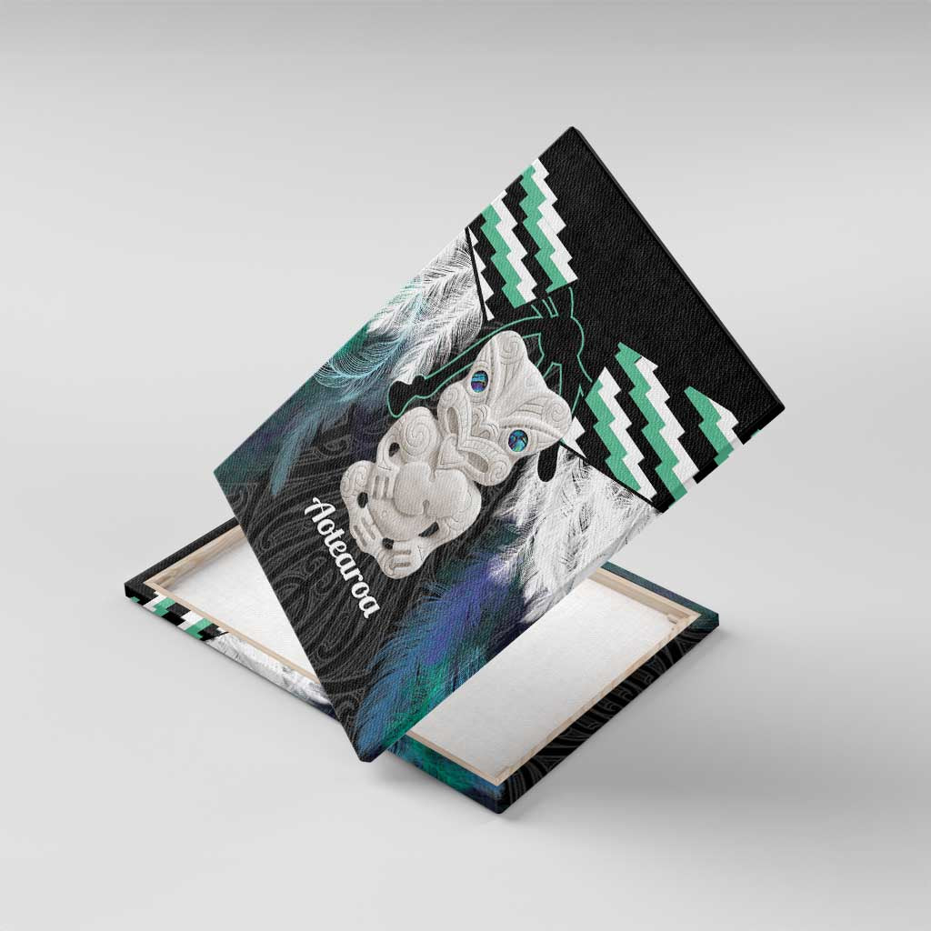 Aotearoa Korowai Motif Canvas Wall Art Hei Tiki Poutama Maori Pattern