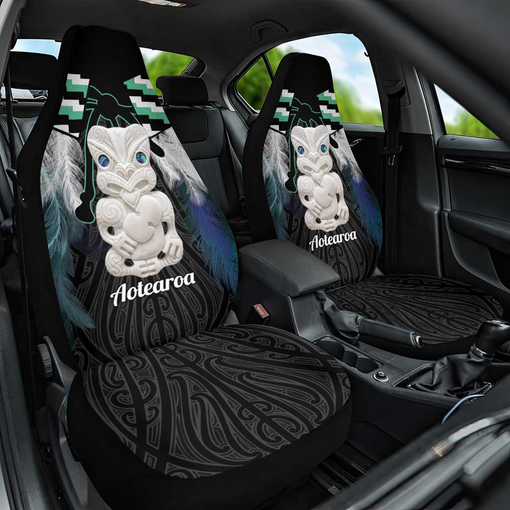 Aotearoa Korowai Motif Car Seat Cover Hei Tiki Poutama Maori Pattern