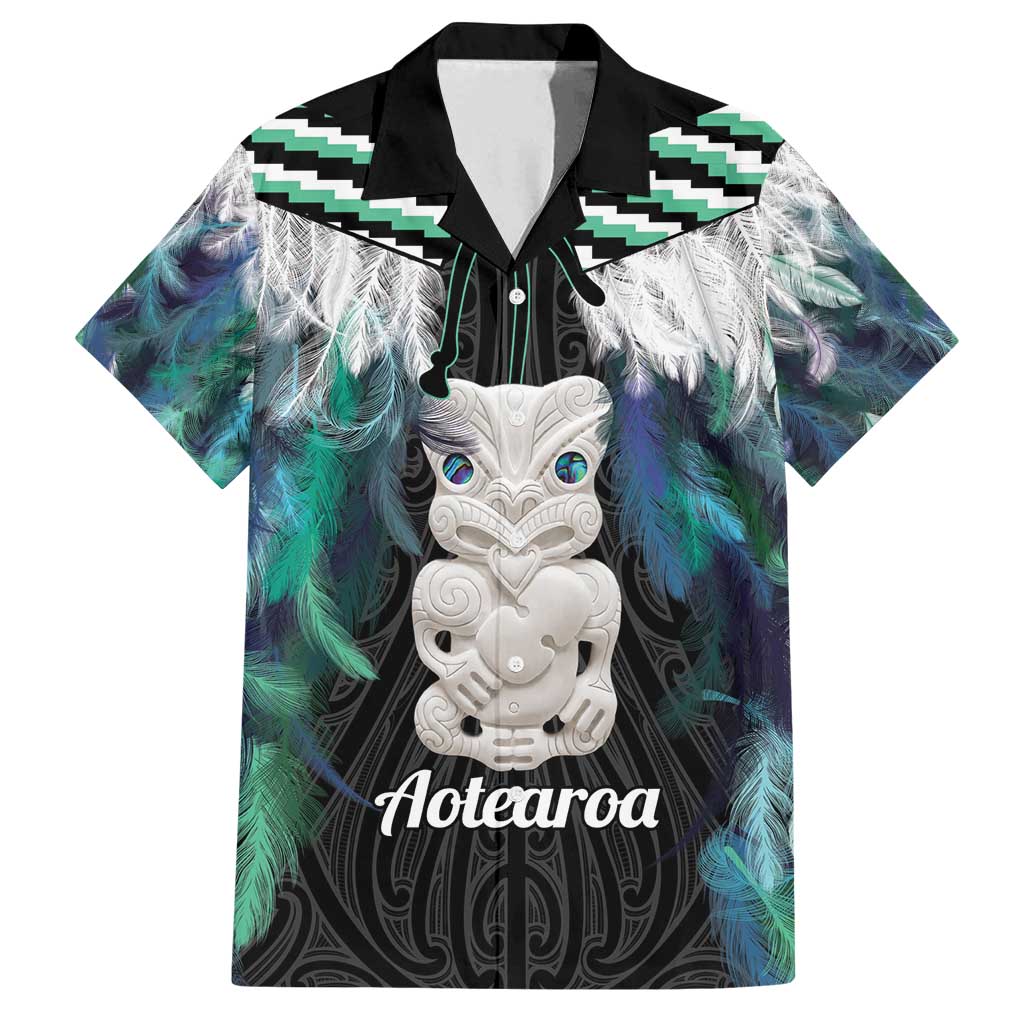 Aotearoa Korowai Motif Family Matching Summer Maxi Dress and Hawaiian Shirt Hei Tiki Poutama Maori Pattern